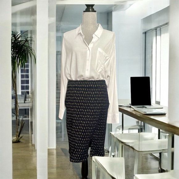 ANTHROPOLOGIE MAEVE HANNON TEXTURED PENCIL SKIRT OFFICE PROFESSIONAL - Picture 1 of 6